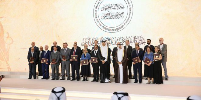 فوز عضو المجمع المؤازر الأستاذ الدكتور أسعد دوراكوفيتش بجائزة الشيخ حمد للترجمة والتعاون الدولي