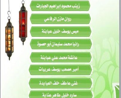 أسماء الفائزين في مسابقة المجمع الرمضانية